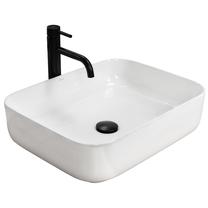 Vonios praustuvas Rea Demi Slim, keramika, 51 cm x 39 cm x 13.5 cm, balta sp.