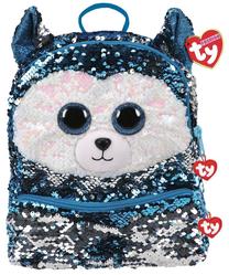 Bērnu mugursoma TY Slush The Husky, 33 cm x 10 cm x 22 cm