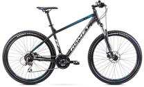 Dviratis kalnų Romet Rambler R7.2, 27.5 ", 21" rėmas, juoda sp./turkio sp.