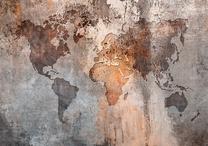 Fototapete Artgeist Map Colors, 70 cm x 100 cm