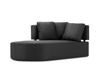 Lauko sofa Calme Jardin Barts CAL_CHL_102_F1_BARTS1, juoda sp., kairinė, 102 cm x 190 cm x 85 cm