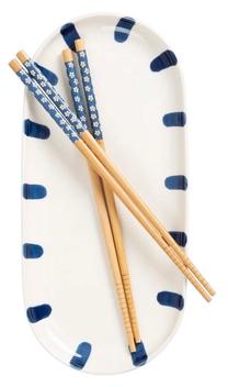 Sušių serviravimo rinkinys Homla Modern Hamptons, 28 cm x 13 cm, įvairių spalvų, keramika/bambukas