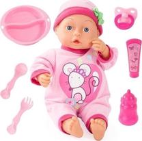 Кукла - новорожденная с аксессуарами Bayer First Words, 33 см, розовый цв.