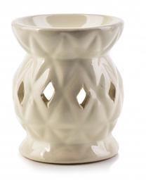 Svečturis Mondex Fragrance oil Fireplace, keramika, Ø 6.5 cm, 8 cm, balta krās.