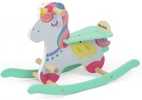 Supamas arkliukas Milly Mally Lucky 18 Unicorn, mediena, balta sp./žalia sp.
