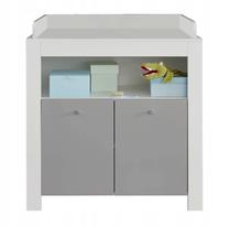 Kumode ar pārtinamo virsmu 632, 96 cm x 69 cm, balta krās./pelēka krās.
