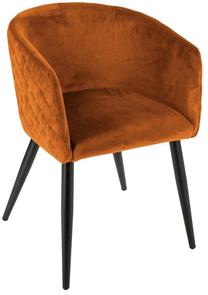Valgomojo kėdė Atmosphera Marlo Velvet 157153E, oranžinė sp./rusva sp., 55 cm x 55 cm x 76 cm