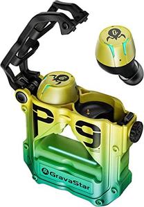 Bezvadu austiņas GravaStar Sirius Pro P9_GRY, dzeltena krās./zaļa krās.