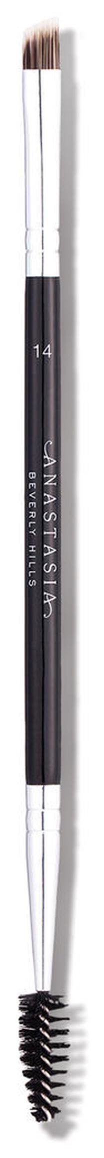 Birstīte, uzacīm Anastasia Beverly Hills Brush 14 - Dual-Ended Firm Detail Brush, melna krās.