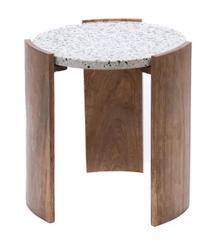 Kavos staliukas Amadeus Terrazzo, balta sp., 40 cm x 40 cm x 45 cm