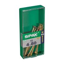 Medsraigtis, universalieji Spax, 4 x 80 mm, geltona sp., 10 vnt.
