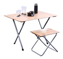 Stovyklavimo stalas, rudas, 80 cm x 60 cm x 72 cm