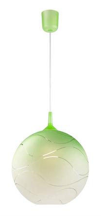 Valgusti rippuv Lamkur LM 1.1/15, E27, 1 x 60 W, valge v./roheline v. / roheline v.