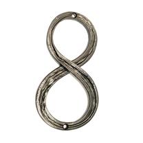 Durų numeris, 20 cm, metalas, pilka sp.