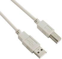 Adapteris 4World USB 2.0 A male, USB 2.0 B male, 5 m, pilka sp.