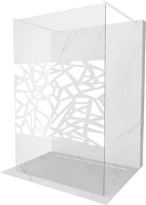 Dušas siena Mexen Kioto Walk-in, 100 cm x 200 cm, balta krās./rūdītais