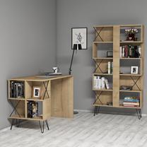 Biuro baldų komplektas Kalune Design Extra 845HCT3829, ąžuolo sp., 167.3 cm x 90 cm x 22 cm