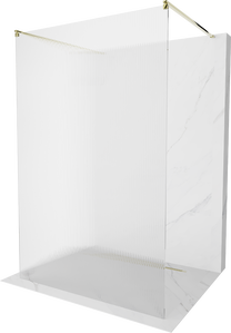 Dušo sienelė Mexen Kioto Walk-in, 120 cm x 200 cm, aukso sp./grūdintas