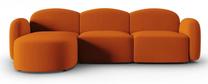 Kampinė sofa Micadoni Home Blair Velvet, oranžinė sp., kairinė, 272 x 155 cm x 80 cm