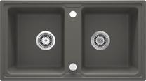 Кухонная мойка Deante Zorba ZQZ T203, гранит, 78 см x 43.5 см x 16.5 см, темно-серый цв.