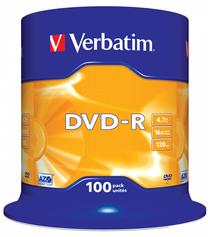 Ierakstāms kompaktdisks Verbatim, 4.7 GB, 100gab.