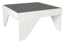 Kavos staliukas Kalune Design Mezzo, balta sp./pilka sp., 73.6 cm x 73.6 cm x 38 cm