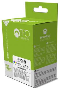 Tintes printera kasetne TFO H-62CR (C2P07AE) Remanufactured, dzeltens krās./fuksīna (magenta) krās./zilganzaļa (cyan) krās., 17 ml