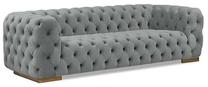 Sofa Chester 3, pilka sp., 242 x 97 cm x 67 cm