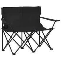 Turistinė kėdė VLX Foldable Camping Chair 2-Seater, juoda sp.