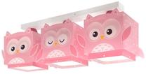 Valgusti lagi Dalber Little Owl 64483, E27, 3 x 15 W, roosa v. / valge v., 18.5 x 15 cm