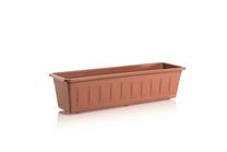 Balkoninis vazonas Plastkon Garden 41105602, plastikinis, 58.5 cm x 17 cm, Ø 58.5 cm, ruda sp.