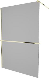 Dušas siena Mexen Kioto+ Walk-In, 110 cm x 200 cm, zelta krās./rūdītais