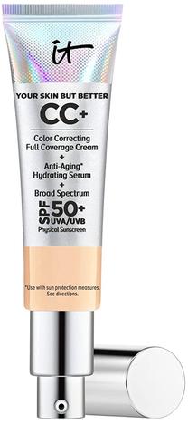 Skystas makiažo pagrindas IT Cosmetics Your Skin But Better CC+ SPF 50, SPF 50, light medium, 32 ml