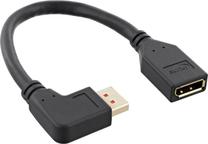 Kabelis InLine DisplayPort male - DisplayPort female 17159L DisplayPort male, DisplayPort female, 0.15 m, melna krās.