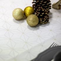 Staltiesė stačiakampė Domoletti Lamatex, balta, 220 x 140 cm