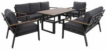 Āra mēbeļu komplekts Turyn, pelēks krās./brūns krās., 1-7 sēdvietas