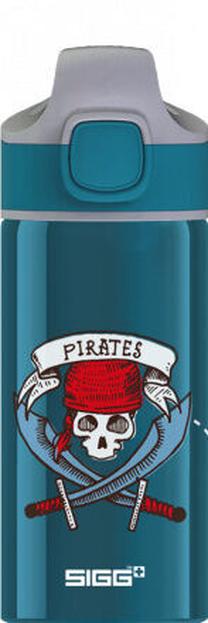 Vaikiška gertuvė Sigg Miracle Pirates, 400 ml, 1 m., 6.6 cm, aliuminis, mėlyna sp.