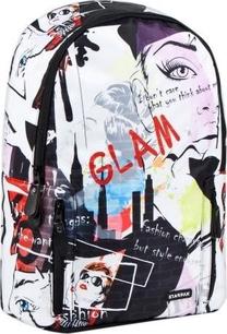 Mokyklinė kuprinė Starpak Glam, balta sp./įvairių spalvų, 43 cm x 30 cm x 15 cm