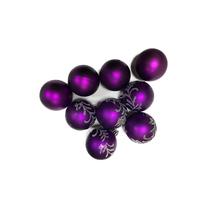 Eglutės žaisliukų rinkinys Christmas Touch UN3/6009T+BS, violetinė sp., 6 cm, plastikas, 9 vnt.