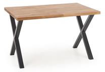 Stalas, ąžuolo sp./juoda sp., 120 cm x 78 cm x 76 cm
