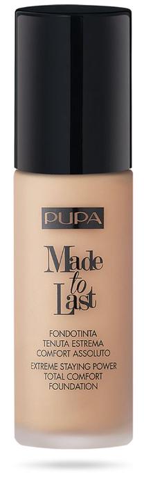 Skystas makiažo pagrindas Pupa Made To Last, SPF 10, smėlio sp., 040 medium beige, 30 ml