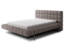 Lova pusantros vietos Magentta Jaffray, 140 x 200 cm, pilka sp., be čiužinio, su grotelėmis