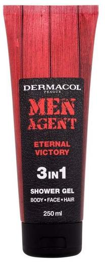 Kūno prausimosi želė vyrams Dermacol Men Agent Eternal Victory 3in1, 250 ml