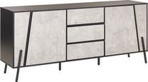 Komoda Shumee Blackpool, juoda sp./pilka sp., 75 cm x 40 cm x 177 cm