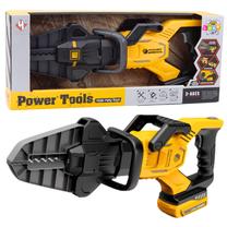 Rotaļu meistara instruments, pneimatiskās elektriskās šķēres Lean Toys Power Tools, melna krās./dzeltena krās.