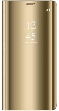 Чехол для телефона Mocco Clear View, золотой цв., Samsung