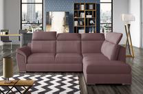 Kampinė sofa Loreto Solar 63, rožinė sp., dešininė, 210 x 260 cm x 102 cm
