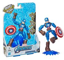 Фигурка-игрушка Hasbro Avangers Bend & Flex Captain America E7377SOL1, 15 см, синий цв.