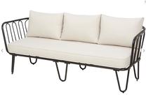 Уличный диван Cello Capri, черный цв./бежевый цв., 179 см x 73 см x 70 см