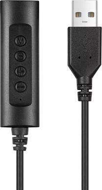 Adapteris Sandberg Headset USB Controller 134-17 USB, 3.5 mm female, 1.5 m, melna krās.